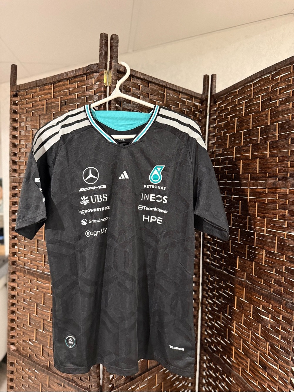 Mercedes-AMG Petronas Black Team Jersey with Teal Accents